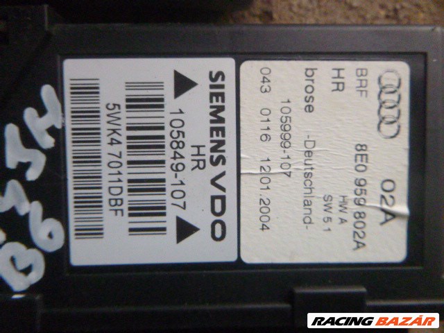Audi A4 (B6/B7) 2003 JOBB HÁTSÓ ablakemelő motor 8E0 959 802 A 8E0959802A 1. kép