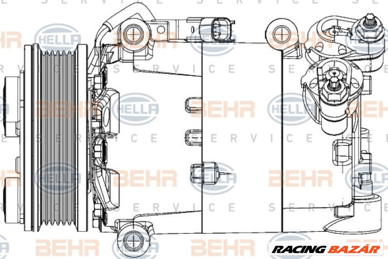 HELLA 8FK 351 334-431 Klímakompresszor - FORD, LAND ROVER 1. kép