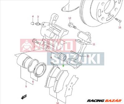 Suzuki Swift fékcsúszka porvédő (Tokico) 55201-78450-SS