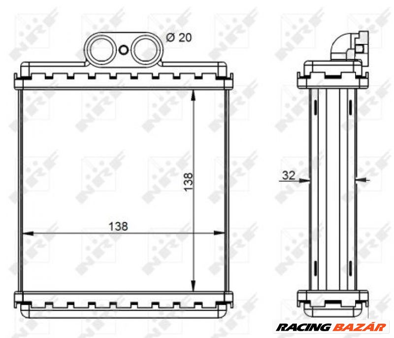 NRF 54345 Fűtésradiátor - SUZUKI 1. kép