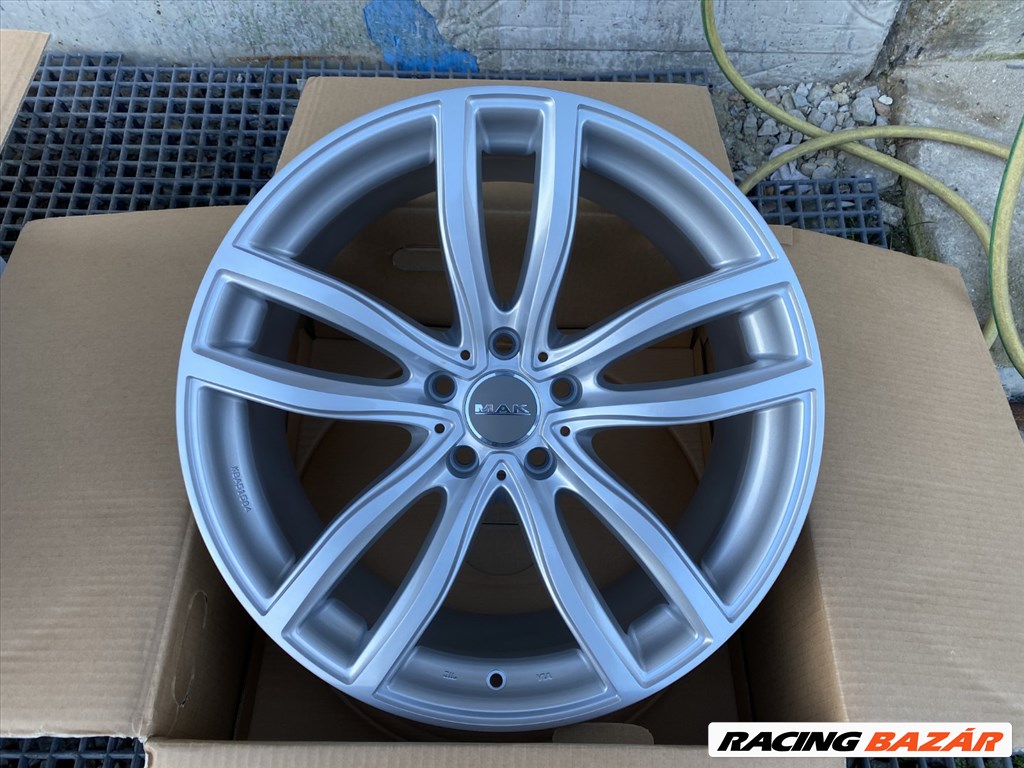 R19 5x120 (72.6) MAK FAHR SILVER 9.5J ET46 SILVER NEW / új bmw alufelni szett 2. kép