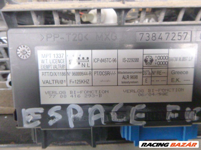Renault Espace 2000 komfort elektronika  csatlakozóval 7700416293 B 73847257 2. kép