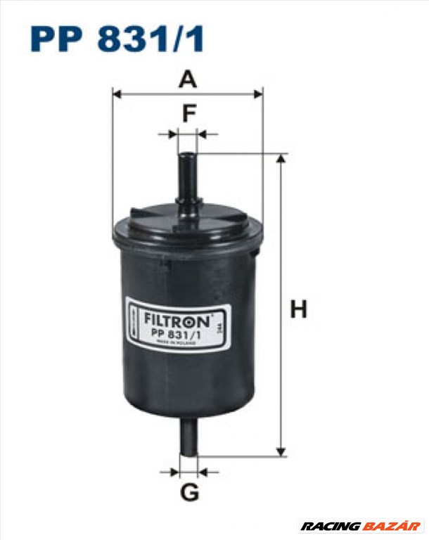 FILTRON pp8311 Üzemanyagszűrő - RENAULT, CITROEN, PEUGEOT, DACIA, FIAT, SMART, LANCIA 1. kép