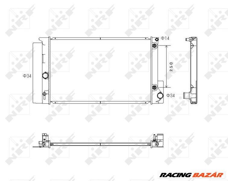 NRF 53766 Hűtőradiátor 1. kép