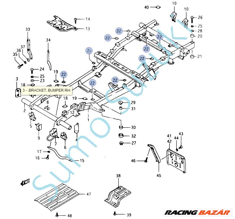 Suzuki Samurai alváz gumi 71492-80011 1. kép