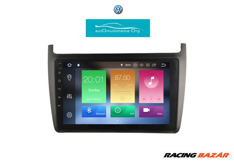 Volkswagen Polo Android 10 Multimédia, GPS, Wifi, Bluetooth, Tolatókamerával! 2. kép
