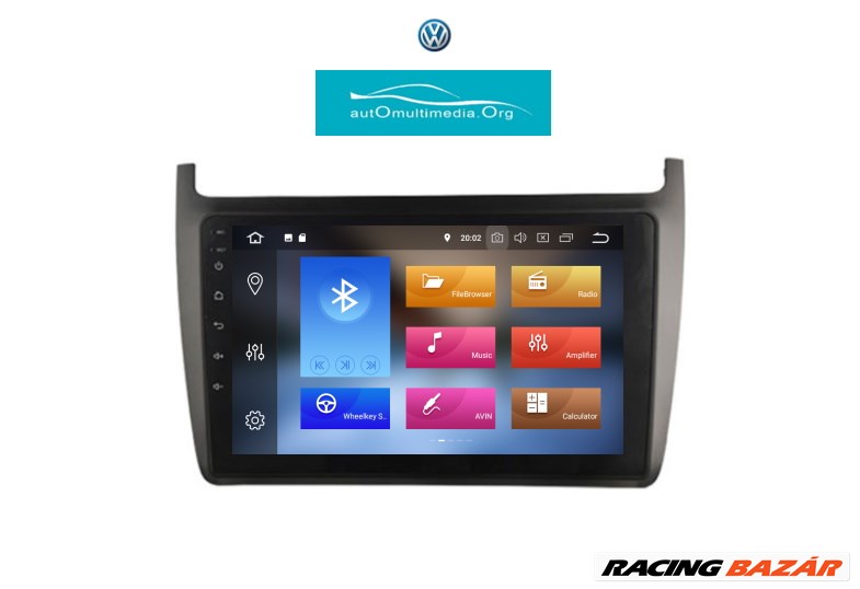 Volkswagen Polo Android 10 Multimédia, GPS, Wifi, Bluetooth, Tolatókamerával! 3. kép