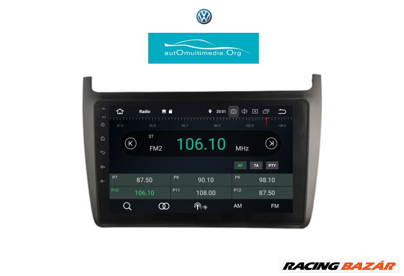 Volkswagen Polo Android 10 Multimédia, GPS, Wifi, Bluetooth, Tolatókamerával! 6. kép