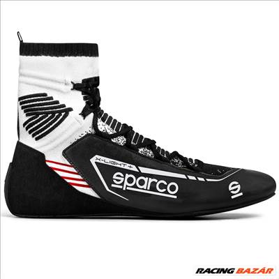 Sparco X-Light+ homológ versenycipő - Fekete/Fehér - 001278..NRBI