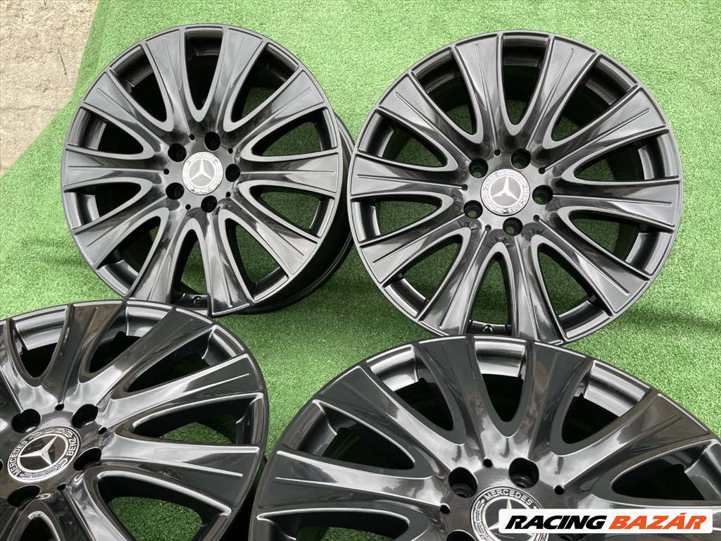 R18 5x112 Original Mercedes S class Black  8J ET41 - A222 401 0902 - A2224010902 / 8x18 gyári felni 4. kép