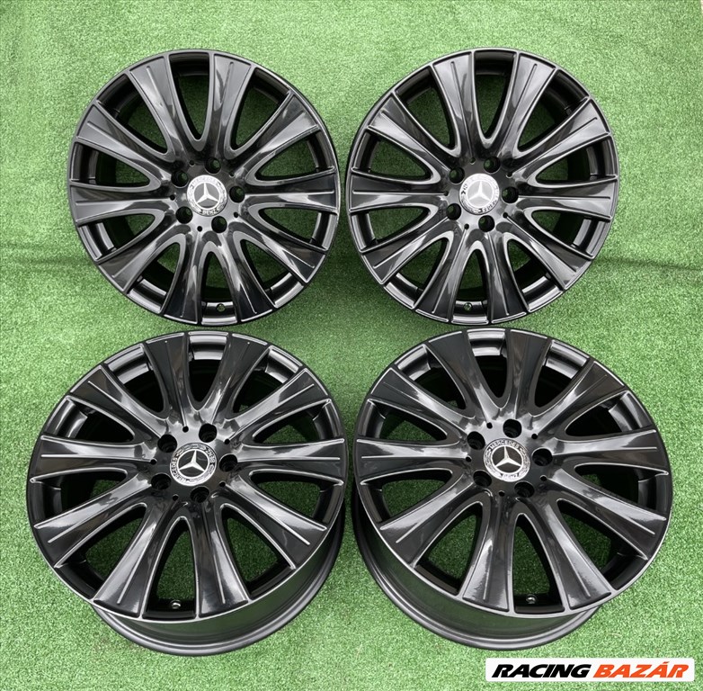 R18 5x112 Original Mercedes S class Black  8J ET41 - A222 401 0902 - A2224010902 / 8x18 gyári felni 6. kép