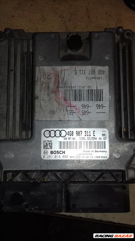 Audi A6 (C7 - 4G) 3.0 TDI Motorvezérlö 4G0907311E 1. kép