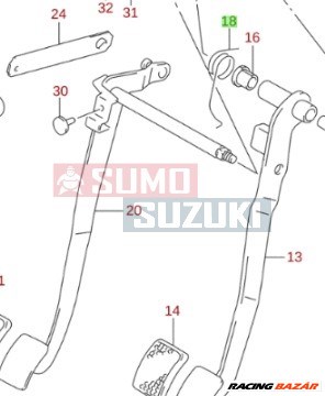 Suzuki Vitara fékpedál tengely rugó 49691-62A00 1. kép