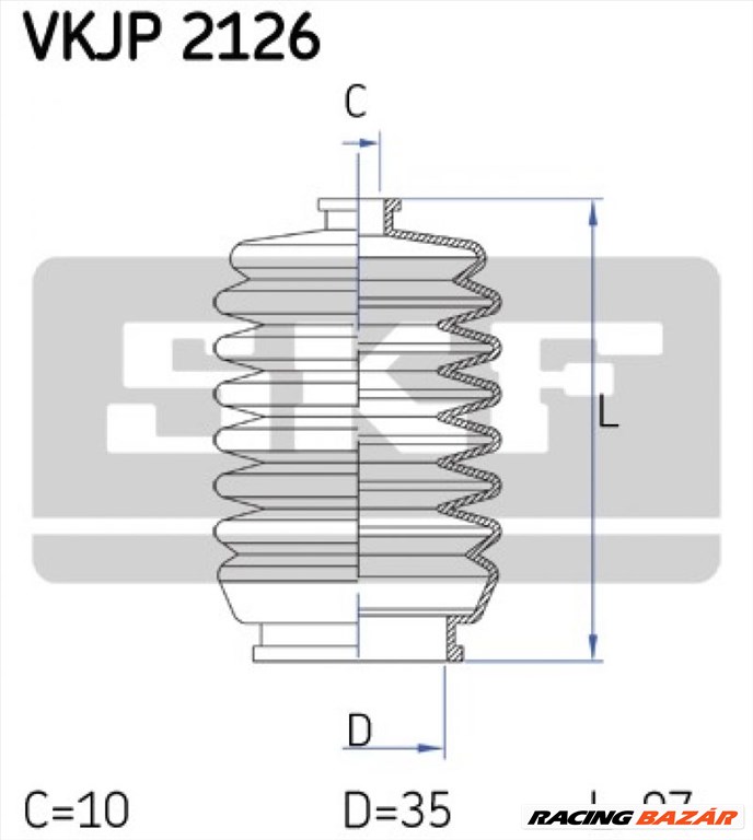 SKF VKJP 2126 Kormánymű gumiharang készlet - DAIHATSU 1. kép