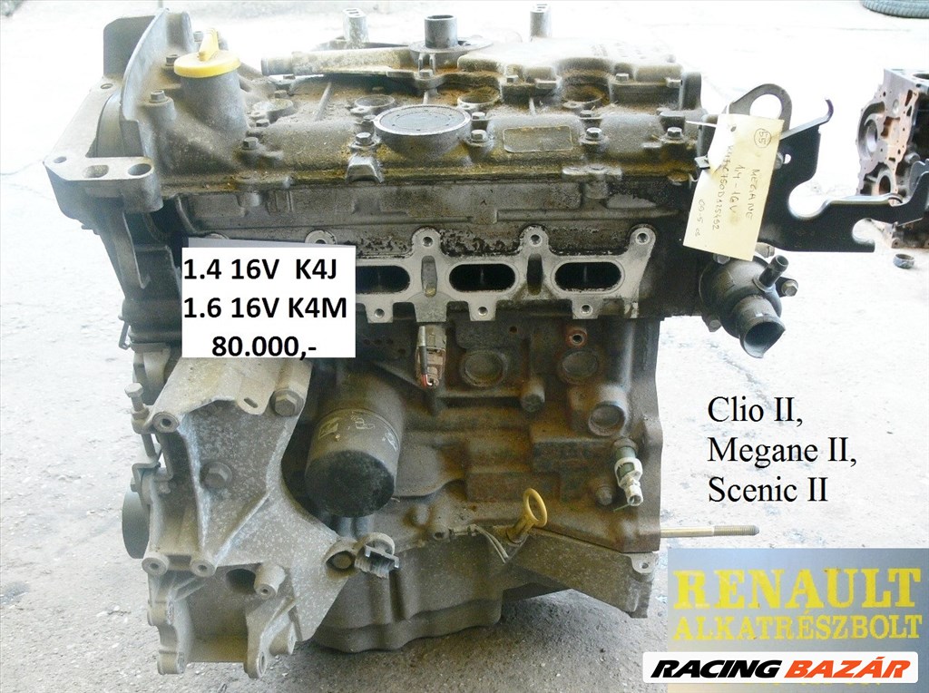 Renault 1.4 16V (K4J) 1.6 16V (K4M) motor  1. kép