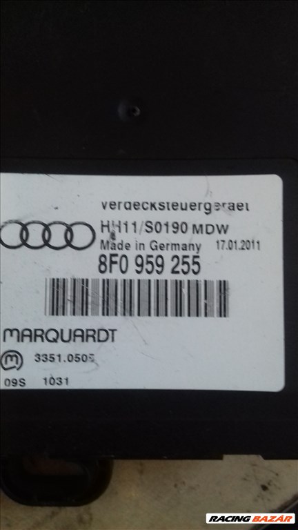 Audi A5 (B8 - 8T) Cabriolet 3.0 TDI Kabrio Tetöelektronika 8F0959255 1. kép