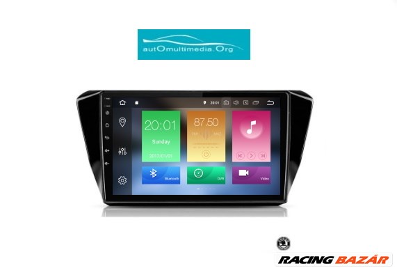 Skoda Superb Android 10 Multimédia, Rádió, GPS, Wifi, Bluetooth, Tolatókamerával! 2. kép