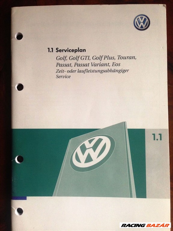 VOLKSWAGEN szervízkönyv, üres, német nyelvű! 6. kép