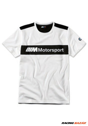 Gyári BMW M Motorsport 2019 fehér fekete férfi póló 80142461105 1. kép