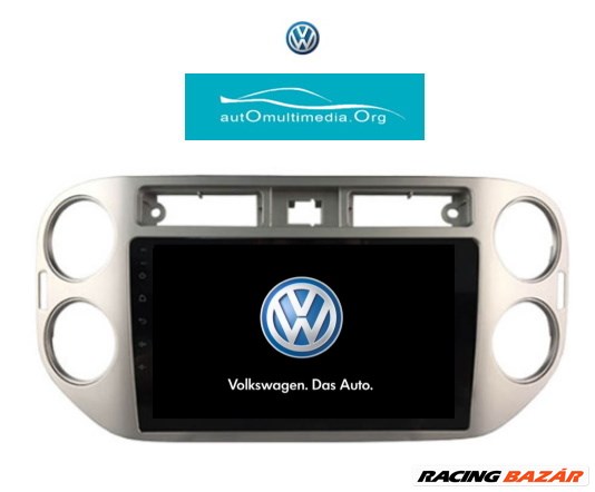 Volkswagen Tiguan, Golf Plus, Android 10 Multimédia, Rádió, GPS, Bluetooth, Wifi, Tolatókamerával! 1. kép
