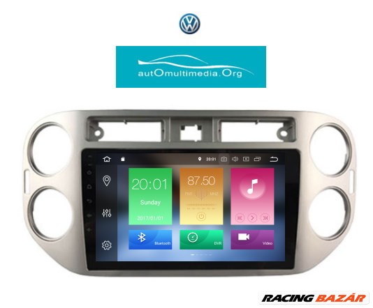 Volkswagen Tiguan, Golf Plus, Android 10 Multimédia, Rádió, GPS, Bluetooth, Wifi, Tolatókamerával! 2. kép