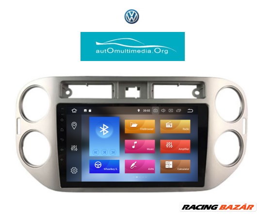 Volkswagen Tiguan, Golf Plus, Android 10 Multimédia, Rádió, GPS, Bluetooth, Wifi, Tolatókamerával! 3. kép