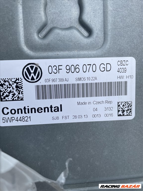 Volkswagen Golf VI Polo Seat Skoda 1.2 TSI motorvezérlő 03F906070GD 1. kép