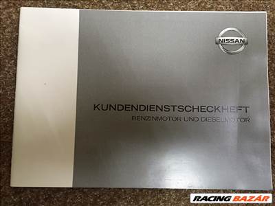 NISSAN szervízkönyv, üres, német nyelvű!