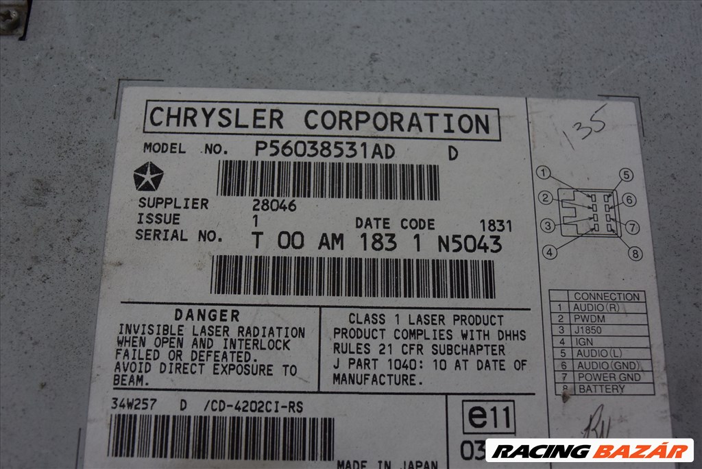 Chrysler Voyager (4th gen) cd fejegység  3. kép