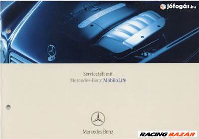 Mercedes szervízkönyv, üres, német nyelvű!