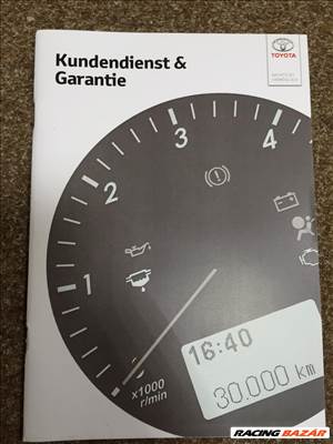 TOYOTA szervízkönyv, üres, német nyelvű!