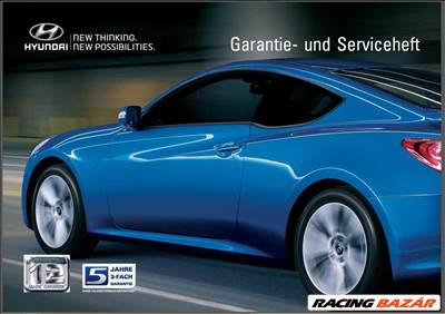 Hyundai szervizkönyv, üres, német nyelvű!