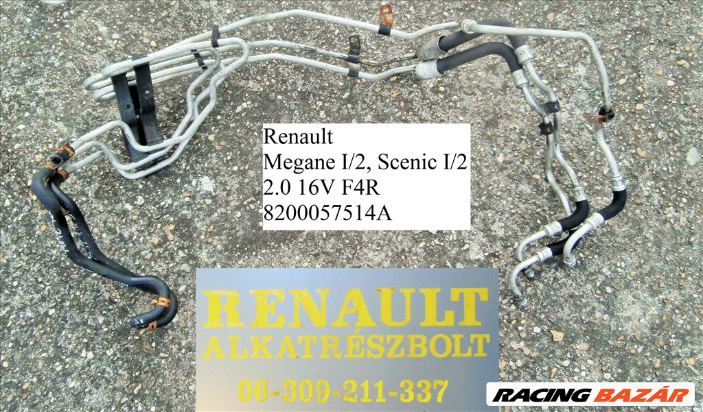 Renault Megane I/2, Scenic I/2 2.0 16V F4R szervócső  8200057514A 1. kép