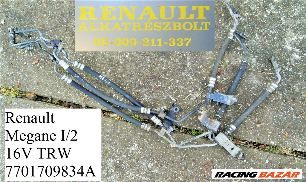 Renault Megane I/2 16V (TRW) szervócső 7701709834A 1. kép