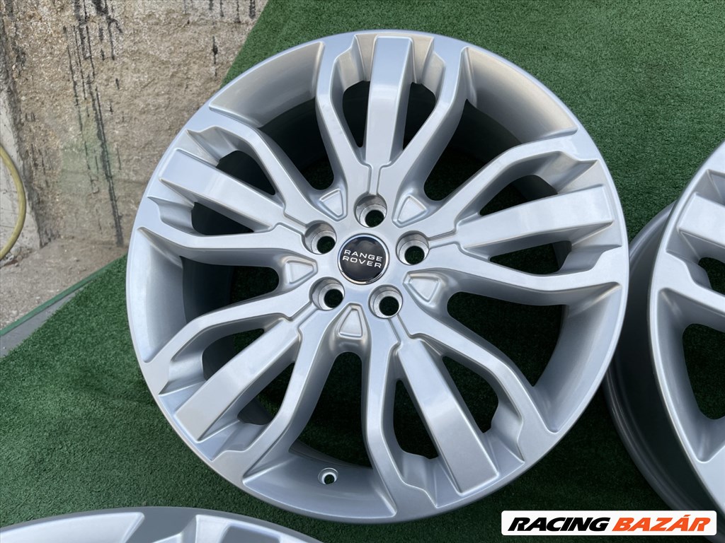R21 5x120 Original Land rover Silver 9.5J ET49 NEW / 9,5x21 új eredeti szett, gyári felnik 3. kép