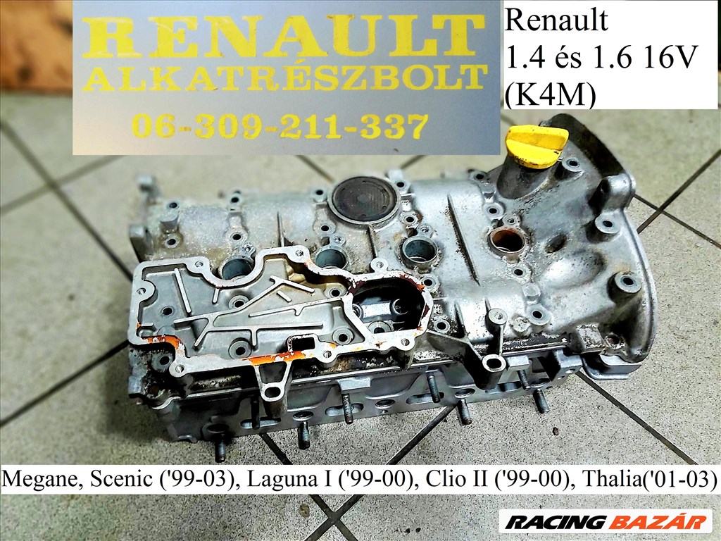 Renault 1.4 és 1.6 16V (K4M) hengerfej  1. kép