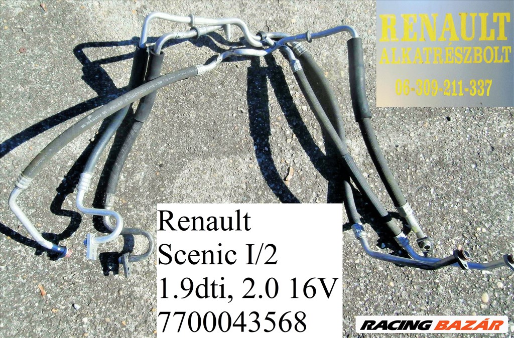 Renault Scenic 1.9dti, 2.0 16V 7700043568 klímacső  1. kép