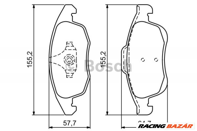 BOSCH 0986494235 Fékbetét - CITROEN, PEUGEOT 1. kép