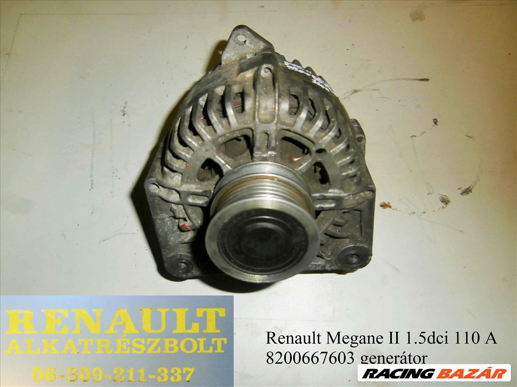 Renault Megane II 1.5dci 110A 8200667603 generátor  1. kép