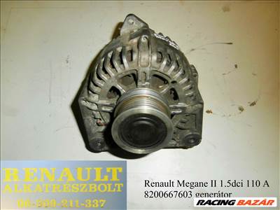 Renault Megane II 1.5dci 110A 8200667603 generátor 