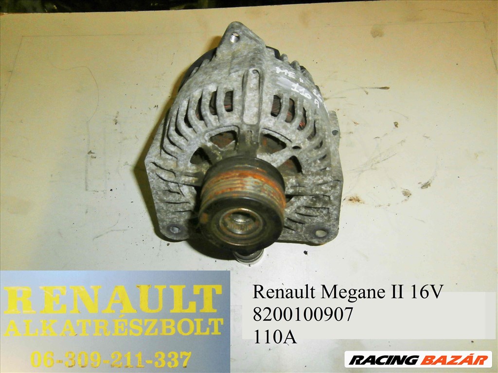 Renault Megane 16V (75A,110A) 7700422237 generátor  2. kép