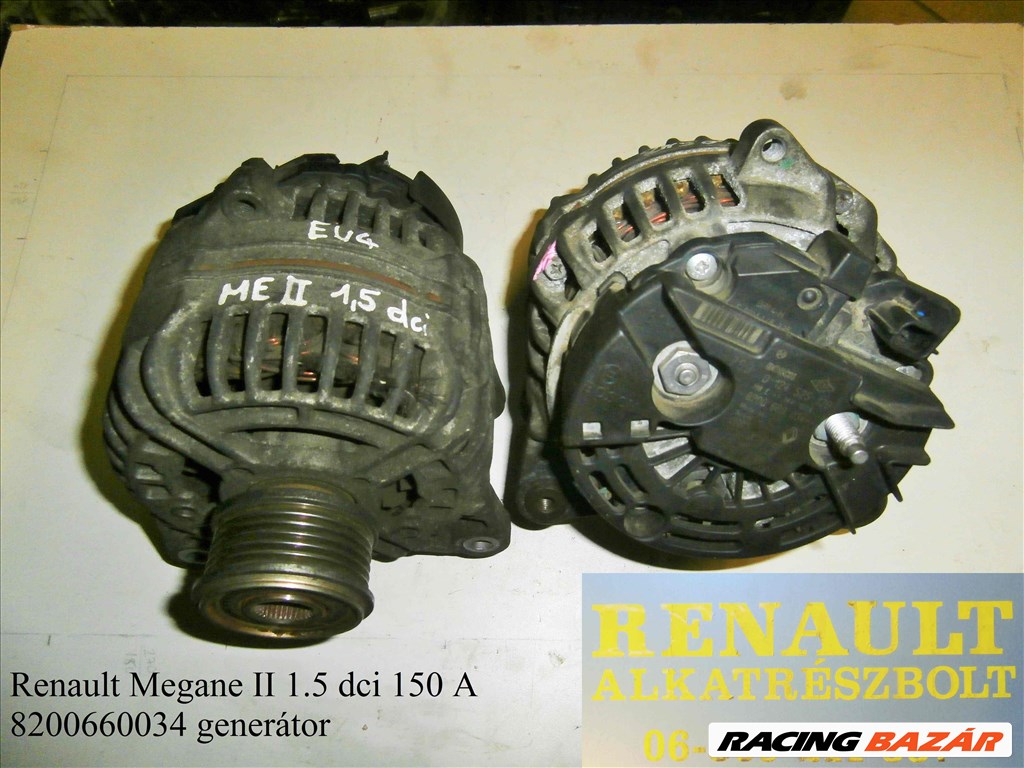 Renault Megane II 1.5dci 150A 8200660034 generátor  1. kép