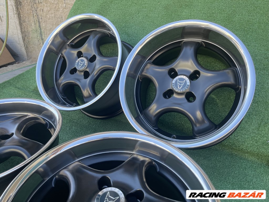 R16 4x98 (4x100)  Black 5spoke 2x 7.5 ET24 2x 9J ET16 / kétszéles, extra nagy perem 5. kép