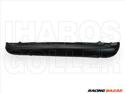 Peugeot Partner Tepee 2012- - Hátsó lökh.közép fekete,díszléc/szenz.jel.+vonószb