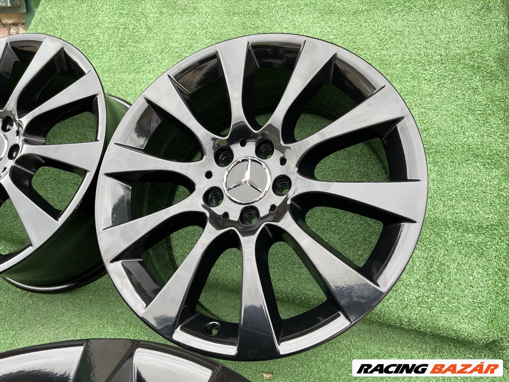 R18 5x112 Original Mercedes Multispoke Black Mirror 8J ET56  3. kép