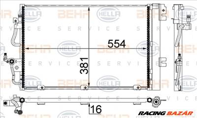HELLA 8FC 351 301-764 Klímahűtő - OPEL, VAUXHALL