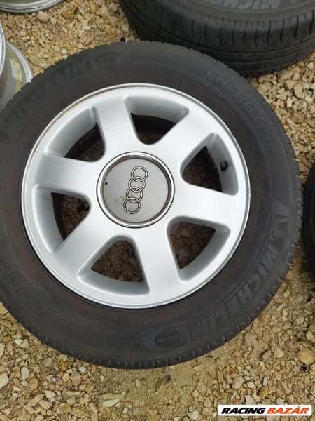 Audi A3 5x100 lyukosztású 15" újszerű (gyári felni) alufelni,195/65 újszerű Michelin nyári gumi sxx2 3. kép