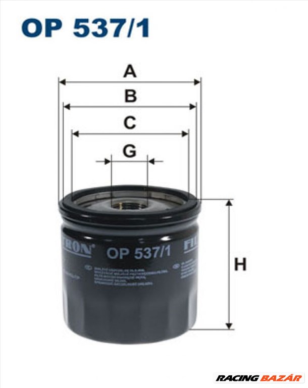 FILTRON op5371 Olajszűrő - ALFA ROMEO, FIAT, LANCIA 1. kép