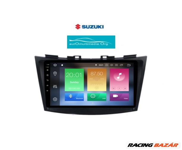 Suzuki Swift Multimédia Android Fejegység Rádió Tolatókamerával 2. kép