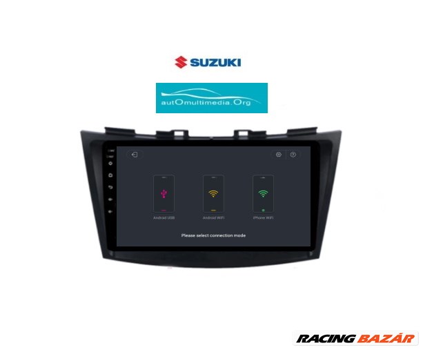 Suzuki Swift Multimédia Android Fejegység Rádió Tolatókamerával 6. kép